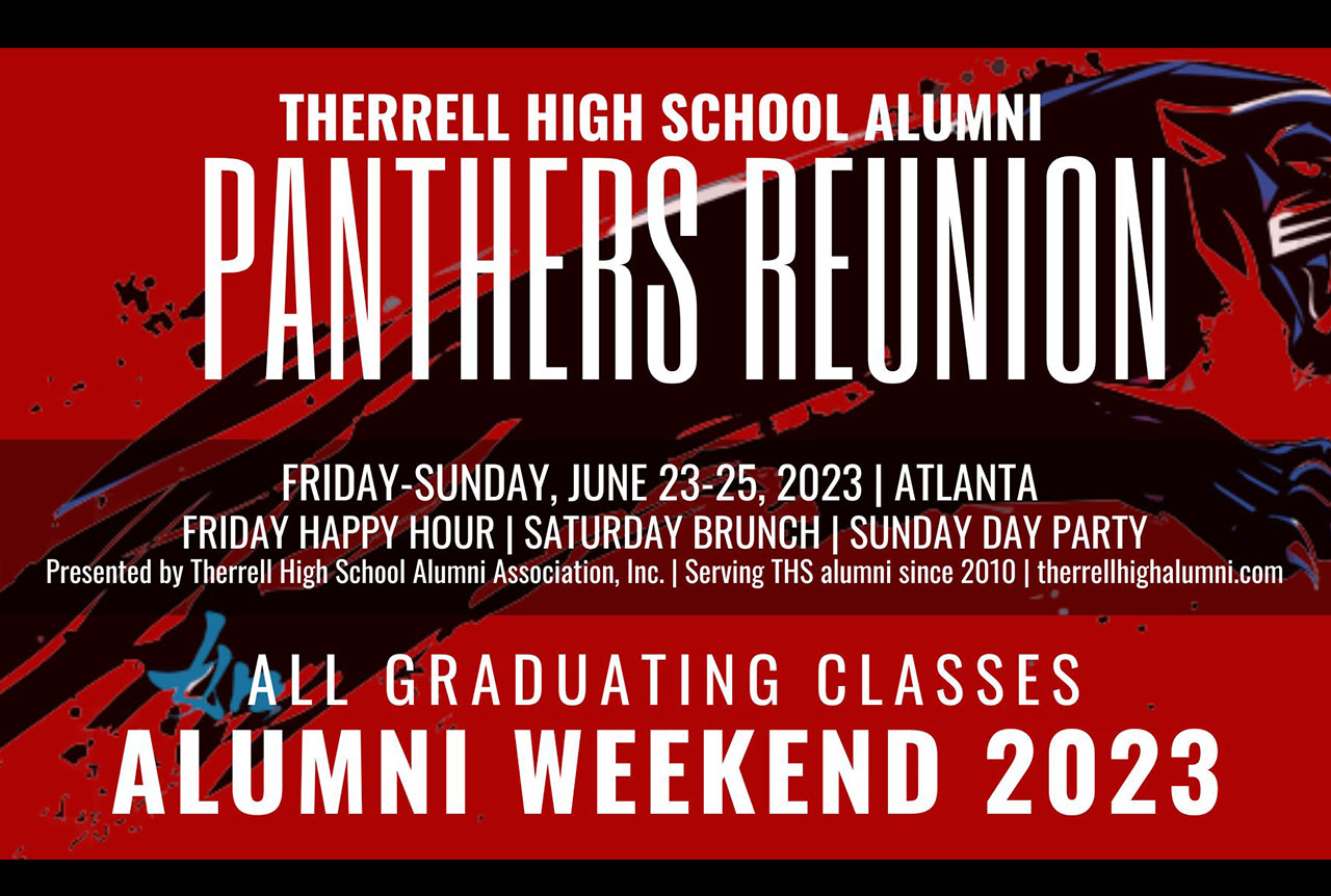 Therrell High Alumni Weekend Reunion 2023 graphic